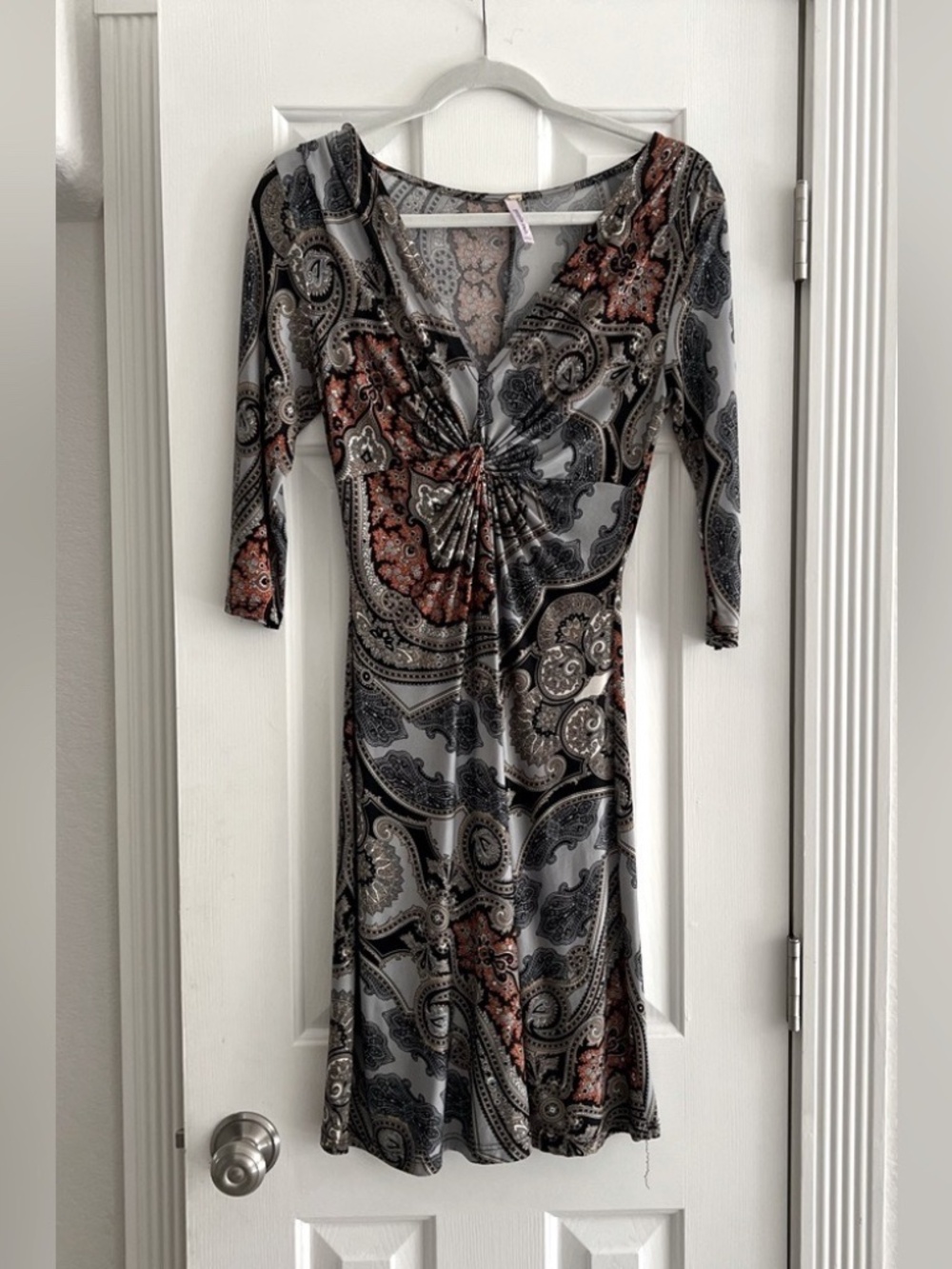 PURPLE RAIN SIZE MEDIUM M PAISLEY BLUE DRESS LOT5901